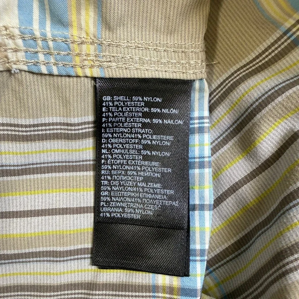 The North Face Button Up Shirt Mens L Pacific Coast Plaid Short Sleeve Hiking